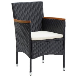 Acquista Set Pranzo da Giardino 9 pz con Cuscini in Polyrattan Nero con riferimento GHV-3095020 della ditta 