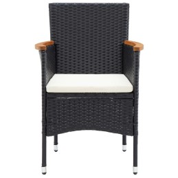 Acquista Set Pranzo da Giardino 9 pz con Cuscini in Polyrattan Nero con riferimento GHV-3095020 della ditta 