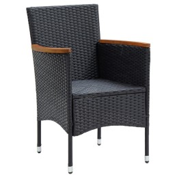 Acquista Set Pranzo da Giardino 9 pz con Cuscini in Polyrattan Nero con riferimento GHV-3095020 della ditta 