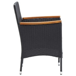 Acquista Set Pranzo da Giardino 9 pz con Cuscini in Polyrattan Nero con riferimento GHV-3095020 della ditta 