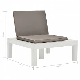 Acquista Sedie a Sdraio da Giardino e Cuscini 2 pz in Plastica Bianche con riferimento GHV-3054424 della ditta GARDENHOME