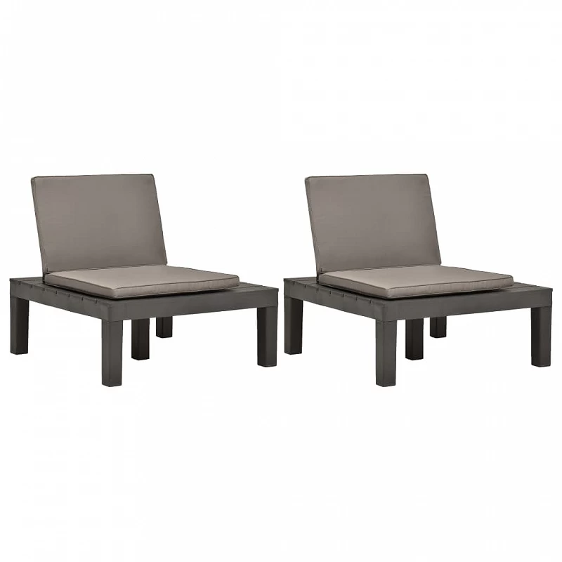Acquista Sedie a Sdraio da Giardino e Cuscini 2 pz in Plastica Antracite con riferimento GHV-3054426 della ditta GARDENHOME