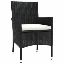 Acquista Set Bistrò da Giardino 3 pz con Cuscini in Polyrattan Nero con riferimento GHV-3187414 della ditta 