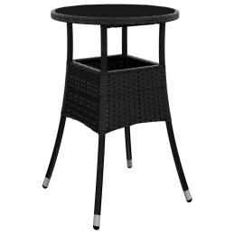 Acquista Set Bistrò da Giardino 3 pz con Cuscini in Polyrattan Nero con riferimento GHV-3187414 della ditta 