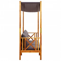 Acquista Panca Giardino con Baldacchino e Poggiapiedi Massello di Acacia con riferimento GHV-3058009 della ditta GARDENHOME