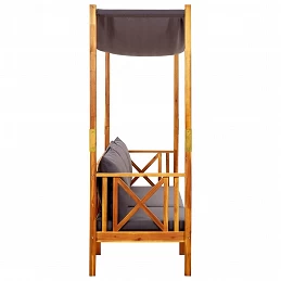 Acquista Panca Giardino con Baldacchino e Poggiapiedi Massello di Acacia con riferimento GHV-3058009 della ditta GARDENHOME