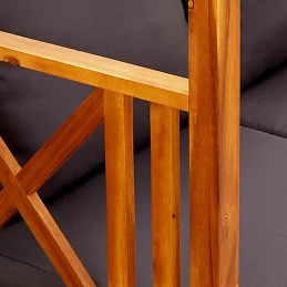 Acquista Panca Giardino con Baldacchino e Poggiapiedi Massello di Acacia con riferimento GHV-3058009 della ditta GARDENHOME