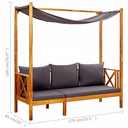 Acquista Panca da Giardino con Tavolo e Poggiapiedi Massello di Acacia con riferimento GHV-3058010 della ditta GARDENHOME