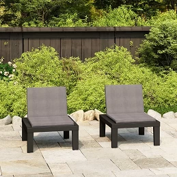 Acquista Sedie a Sdraio da Giardino con Cuscini 2 pz in Plastica Grigio con riferimento GHV-3059824 della ditta GARDENHOME