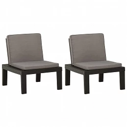 Acquista Sedie a Sdraio da Giardino con Cuscini 2 pz in Plastica Grigio con riferimento GHV-3059824 della ditta GARDENHOME