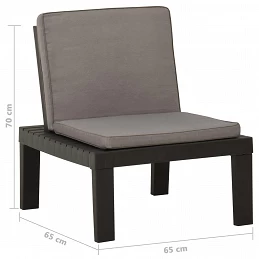 Acquista Sedie a Sdraio da Giardino con Cuscini 2 pz in Plastica Grigio con riferimento GHV-3059824 della ditta GARDENHOME