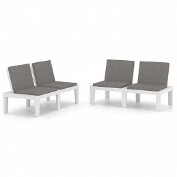 Acquista Panchine da Giardino con Cuscini 2 pz in Plastica Bianche con riferimento GHV-3059825 della ditta GARDENHOME