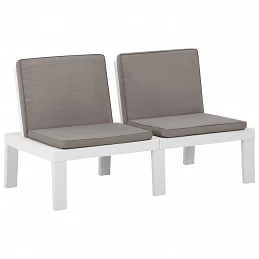 Acquista Panchine da Giardino con Cuscini 2 pz in Plastica Bianche con riferimento GHV-3059825 della ditta GARDENHOME