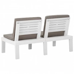 Acquista Panchine da Giardino con Cuscini 2 pz in Plastica Bianche con riferimento GHV-3059825 della ditta GARDENHOME
