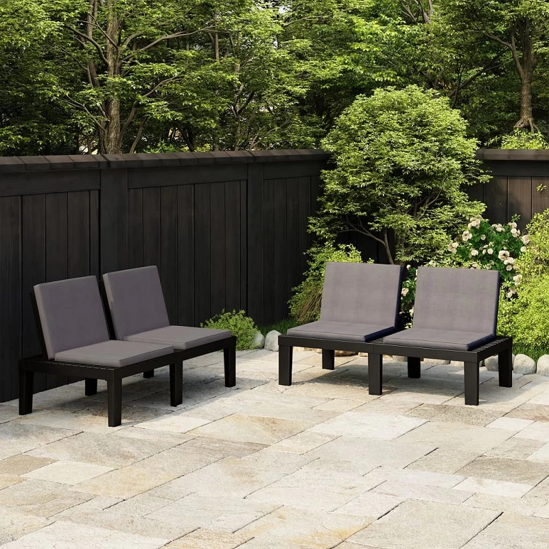 Acquista Panchine da Giardino con Cuscini 2 pz in Plastica Grigio con riferimento GHV-3059826 della ditta GARDENHOME