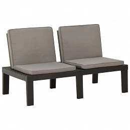 Acquista Panchine da Giardino con Cuscini 2 pz in Plastica Grigio con riferimento GHV-3059826 della ditta GARDENHOME