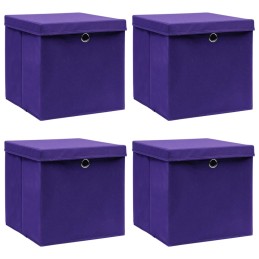 Acquista Contenitori con Coperchi 4 pz 28x28x28 cm Viola con riferimento GHV-325212 della ditta 