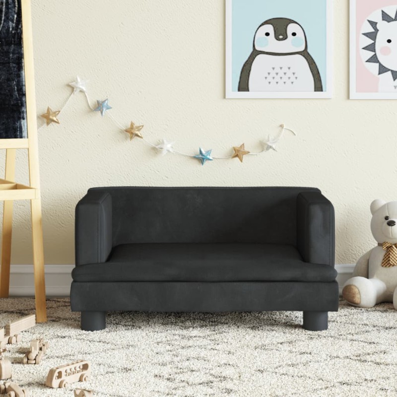 Acquista Divano per Bambini Nero 60x40x30 cm in Velluto con riferimento GHV-3196321 della ditta 