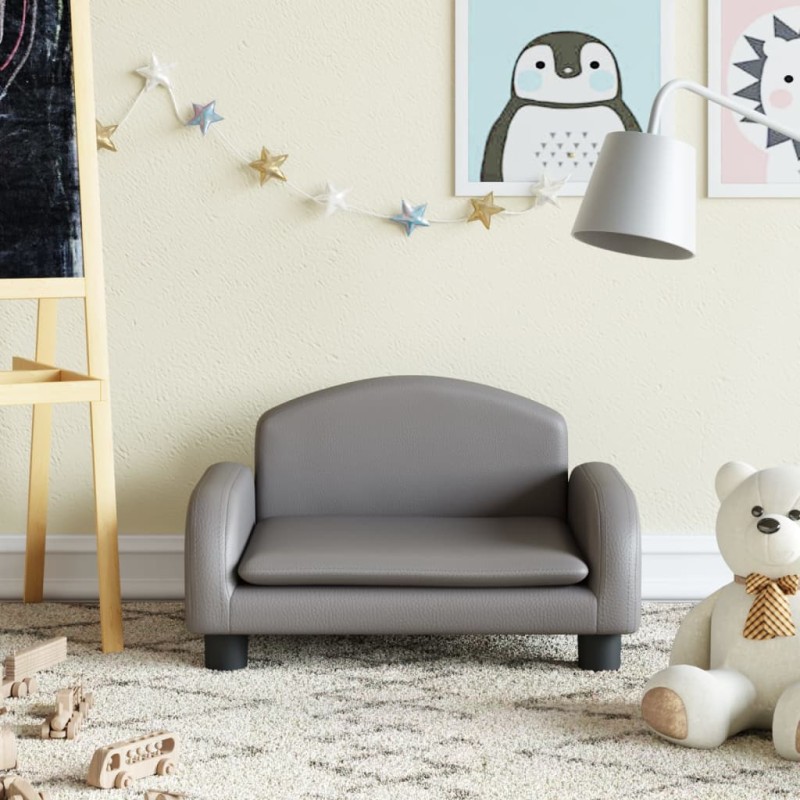 Acquista Divano per Bambini Grigio 50x40x30 cm in Similpelle con riferimento GHV-3196377 della ditta 