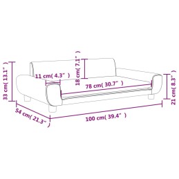 Acquista Divano per Bambini Grigio Chiaro 100x54x33 cm in Velluto con riferimento GHV-3196380 della ditta 