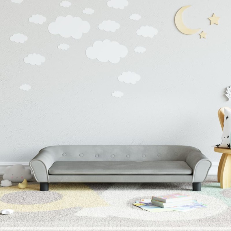 Acquista Divano per Bambini Grigio Chiaro 100x50x26 cm in Velluto con riferimento GHV-3196394 della ditta 
