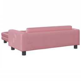 Acquista Divano per Bambini con Poggiapiedi Rosa 100x50x30 cm in Velluto con riferimento GHV-3196410 della ditta 