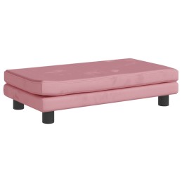 Acquista Divano per Bambini con Poggiapiedi Rosa 100x50x30 cm in Velluto con riferimento GHV-3196410 della ditta 