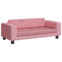 Acquista Divano per Bambini con Poggiapiedi Rosa 100x50x30 cm in Velluto con riferimento GHV-3196410 della ditta 