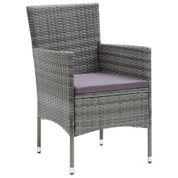 Acquista Set da Pranzo per Giardino 5 pz con Cuscini Polyrattan Grigio con riferimento GHV-3095022 della ditta 