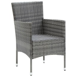 Acquista Set da Pranzo per Giardino 5 pz con Cuscini Polyrattan Grigio con riferimento GHV-3095022 della ditta 