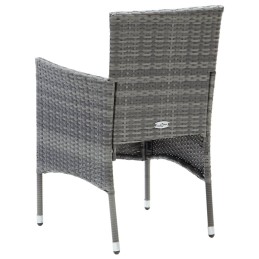 Acquista Set da Pranzo per Giardino 5 pz con Cuscini Polyrattan Grigio con riferimento GHV-3095022 della ditta 