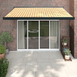 Acquista Tenda Retrattile Gialla e Bianca 3x2,5 m in Tessuto e Alluminio con riferimento GHV-3154556 della ditta 