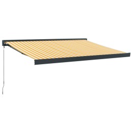Acquista Tenda Retrattile Gialla e Bianca 3x2,5 m in Tessuto e Alluminio con riferimento GHV-3154556 della ditta 