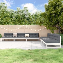 Acquista Set Salotto da Giardino 6 pz Bianco in Legno Massello di Pino con riferimento GHV-3186607 della ditta 
