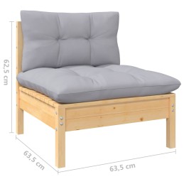 Acquista Set Divani da Giardino 7 pz con Cuscini Grigi Massello di Pino con riferimento GHV-3097084 della ditta 