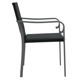 Acquista Sedie da Giardino con Cuscini 4pz Neri 56x59x84cm in Polyrattan con riferimento GHV-3187075 della ditta 