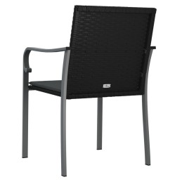 Acquista Sedie da Giardino con Cuscini 4pz Neri 56x59x84cm in Polyrattan con riferimento GHV-3187075 della ditta 