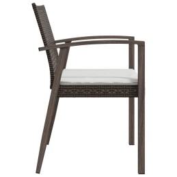 Acquista Sedie Giardino con Cuscini 4pz Marroni 56,5x57x83 cm Polyrattan con riferimento GHV-3187077 della ditta 