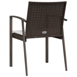 Acquista Sedie Giardino con Cuscini 4pz Marroni 56,5x57x83 cm Polyrattan con riferimento GHV-3187077 della ditta 