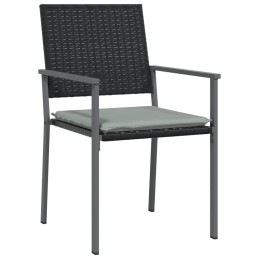 Acquista Sedie da Giardino con Cuscini 6pz Nere 54x62,5x89 cm Polyrattan con riferimento GHV-3187082 della ditta 