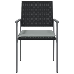 Acquista Sedie da Giardino con Cuscini 6pz Nere 54x62,5x89 cm Polyrattan con riferimento GHV-3187082 della ditta 