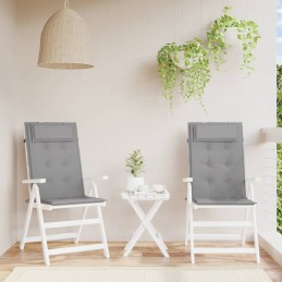 Acquista Cuscini per Sedia Schienale Alto 2 pz Grigio Tessuto Oxford con riferimento GHV-361877 della ditta 