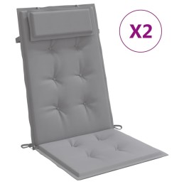 Acquista Cuscini per Sedia Schienale Alto 2 pz Grigio Tessuto Oxford con riferimento GHV-361877 della ditta 