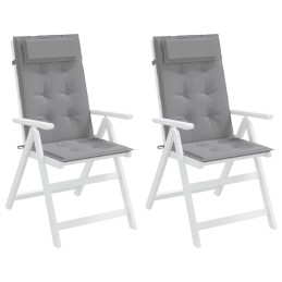 Acquista Cuscini per Sedia Schienale Alto 2 pz Grigio Tessuto Oxford con riferimento GHV-361877 della ditta 