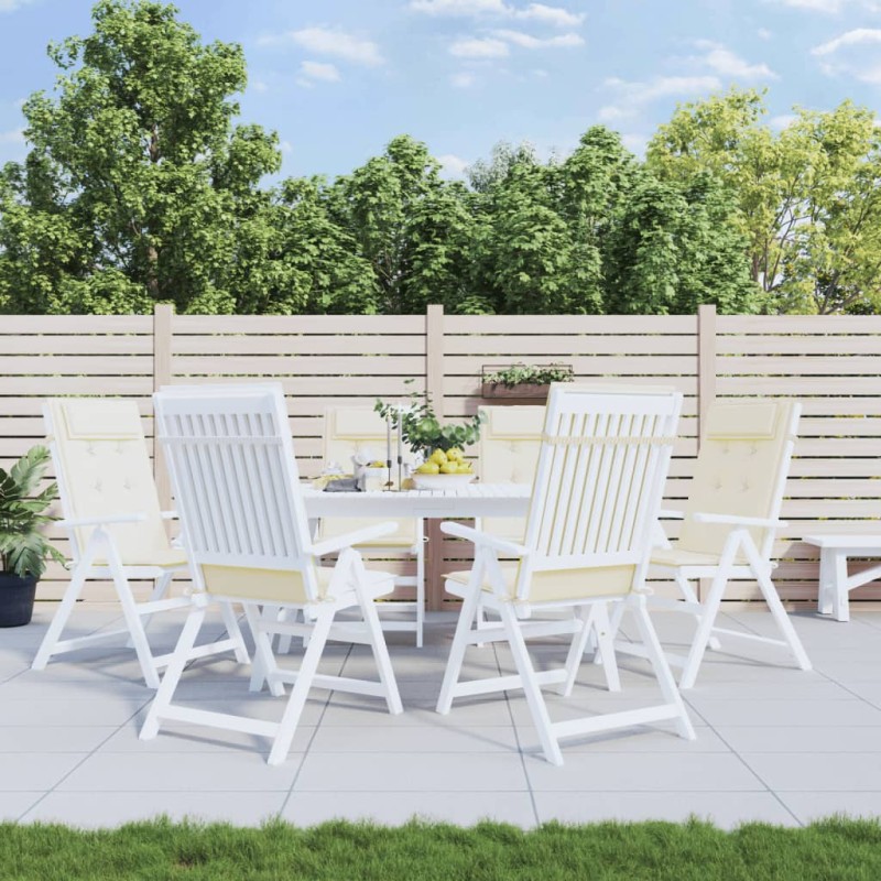 Acquista Cuscini per Sedia con Schienale Alto 6 pz Crema Tessuto Oxford con riferimento GHV-361882 della ditta 