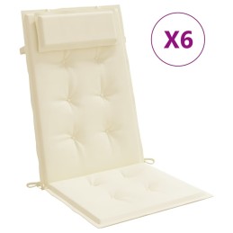 Acquista Cuscini per Sedia con Schienale Alto 6 pz Crema Tessuto Oxford con riferimento GHV-361882 della ditta 
