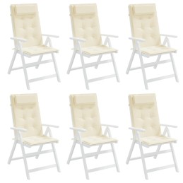 Acquista Cuscini per Sedia con Schienale Alto 6 pz Crema Tessuto Oxford con riferimento GHV-361882 della ditta 
