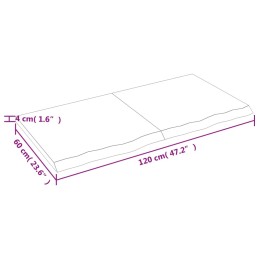 Acquista Ripiano Marrone Scuro 120x60x(2-4) cm Massello Rovere Trattato con riferimento GHV-363818 della ditta 