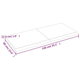 Acquista Ripiano Marrone Scuro 140x60x(2-4) cm Massello Rovere Trattato con riferimento GHV-363826 della ditta 