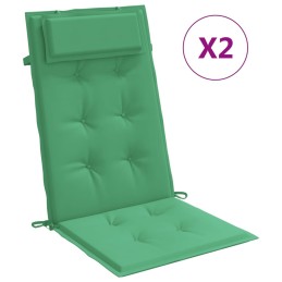 Acquista Cuscini per Sedia con Schienale Alto 2 pz Verde Tessuto Oxford con riferimento GHV-361889 della ditta 
